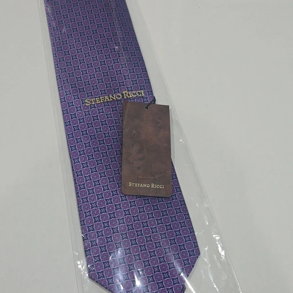 NWT ✅ Stefano Ricci Luxury Handmade Silk Tie Purple / Blue ~ CXRS-57501